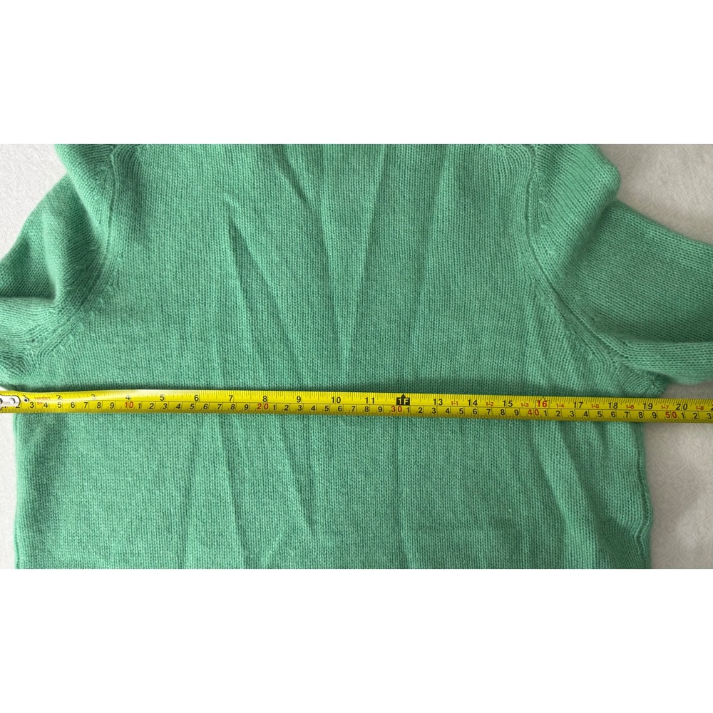 C by Bloomingdale's‎ Cashmere Sweater Green Crew Neck Long Sleeve Women's M - Picture 7 of 7